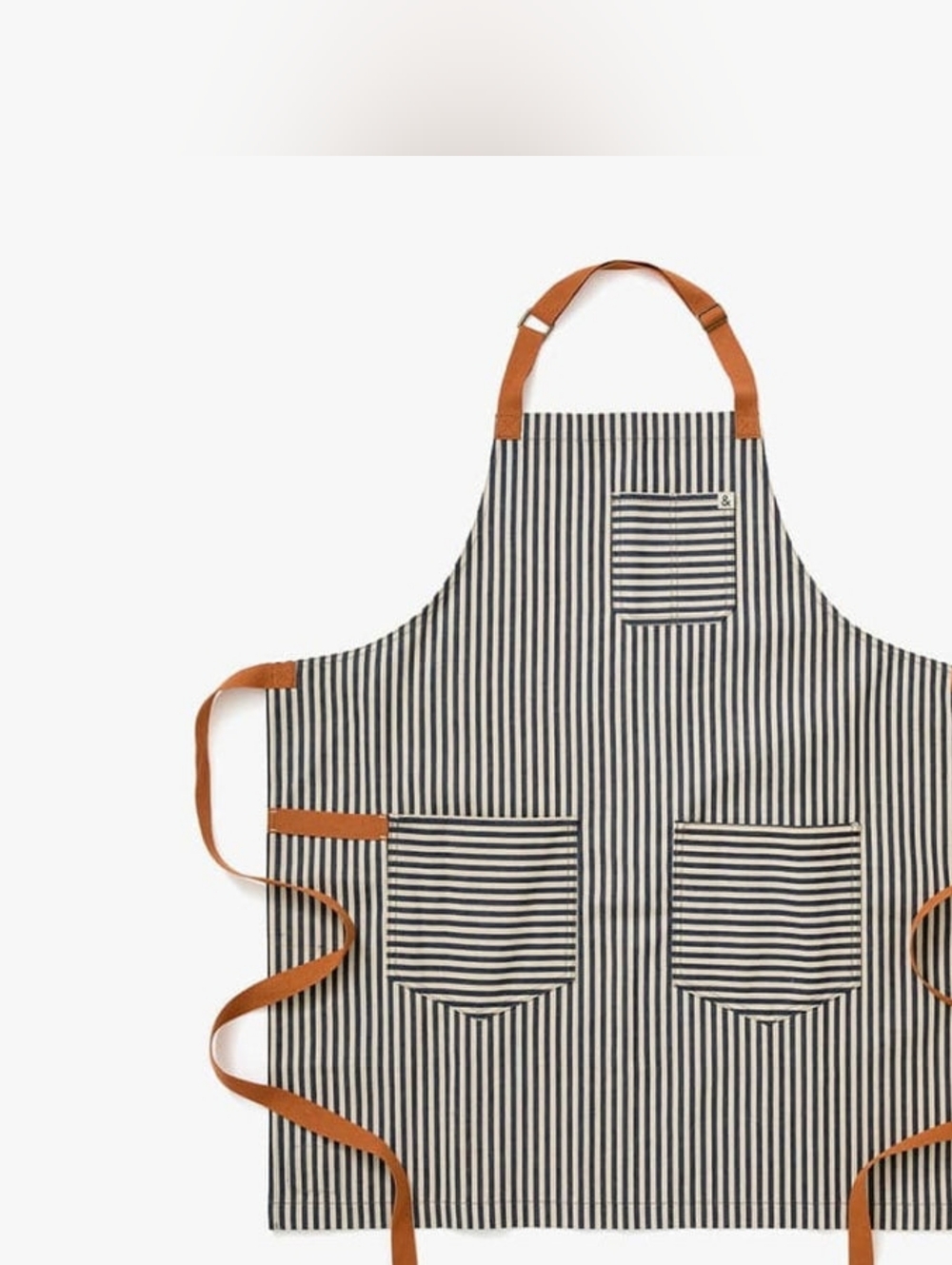 Hedley & Bennett Striped Black & White Utility Apron with Straps